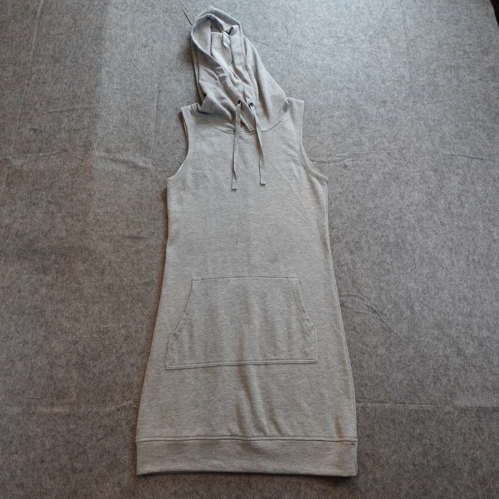 Fabletics Dress Womens NWT FLAWED Gray Yukon Sleeveless Hooded Terry Athleisure